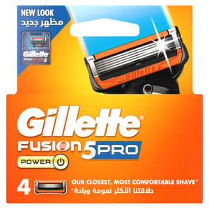 GILLETTE FUSION PRO GLIDE BLADES POWER 4 PIECES