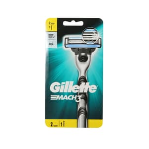 GILLETTE MACH3 1 RAZOR WITH 2 REFILL BLADES