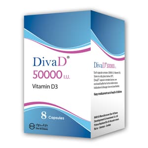 ديفا دي 50.000 وحدة دولية 8 كبسولات