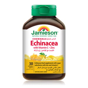 JAMIESON ECHINACEA WITH VIT C AND ZINC 30 CHEWABLE TABLETS