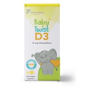 BABY TWIST D3 ORAL DROPS 400 IU / 100 SOFT GEL CAPSULES