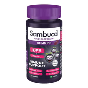 SAMBUCOL KIDS BLACK ELDERBERRY PLUS VITAMIN C GUMMIES 30 PIECES