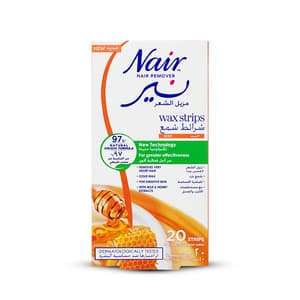 NAIR BODY WAX STRIPS MILK, HONEY 20 PIECES